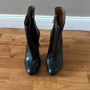 Black platform booties